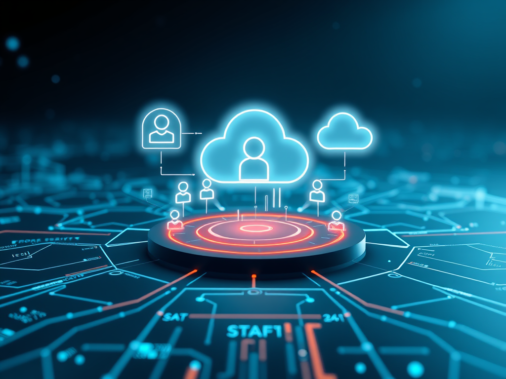 SAP Cloud Identity Services - Digital cloud network with user icons