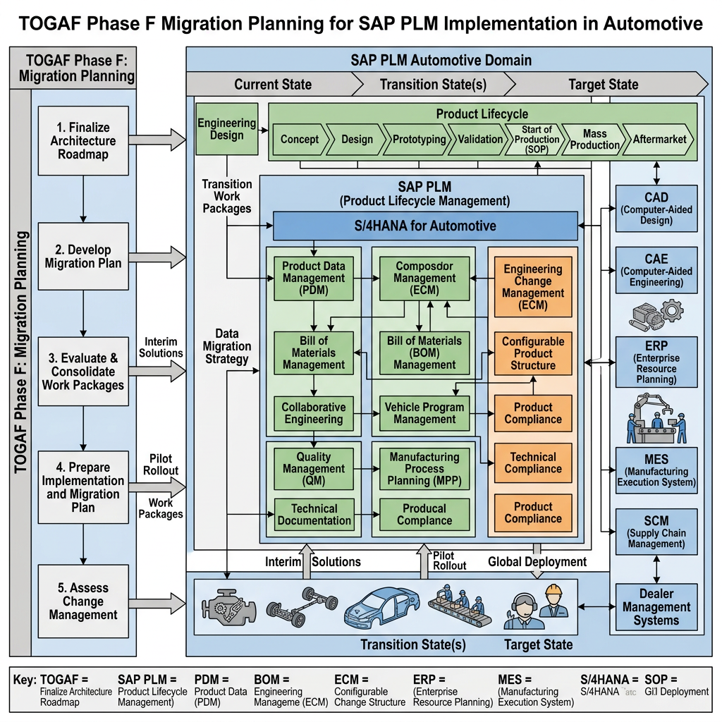 TOGAF® ADM Phase F Migration Planning: How to Allocate Business Value and Risk in Global SAP & PLM Programs for Automotive Tier1